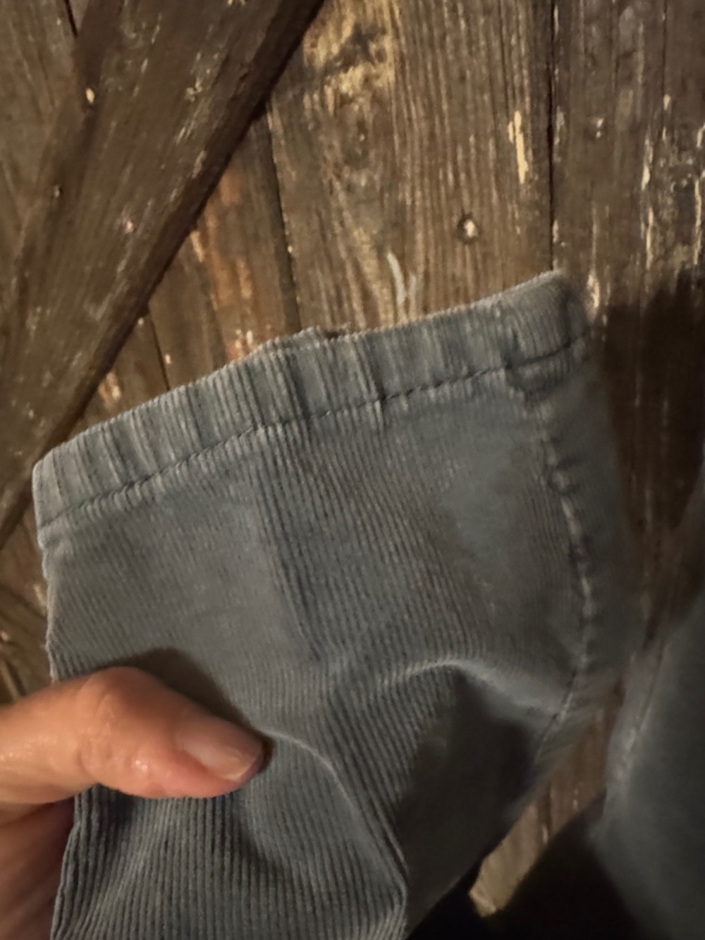 We The Free Green Corduroy Pants with Button Detail - Picture 4 of 7